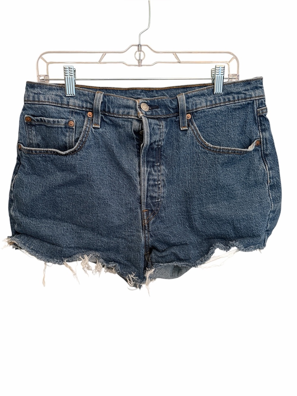 Women's Levi’s 501 Cutoff Shorts - Blue. Size 29